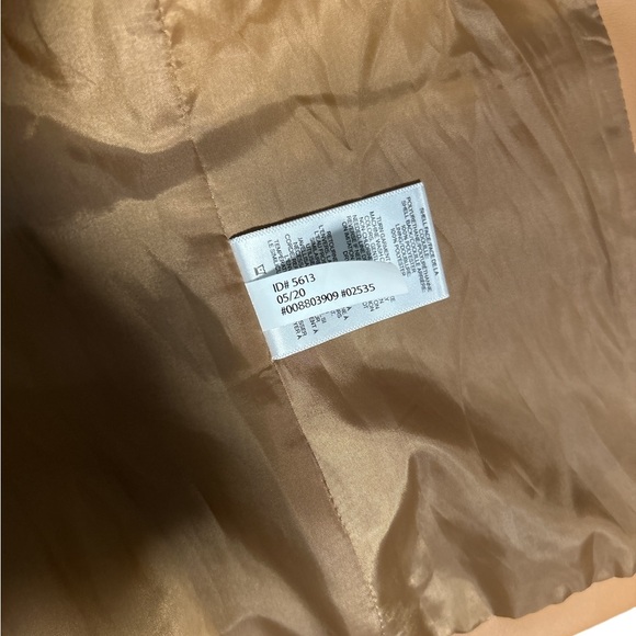 Express Women’s Faux Leather Blazer Jacket Sz Small | Camel Tan Double Breasted - Picture 4 of 7